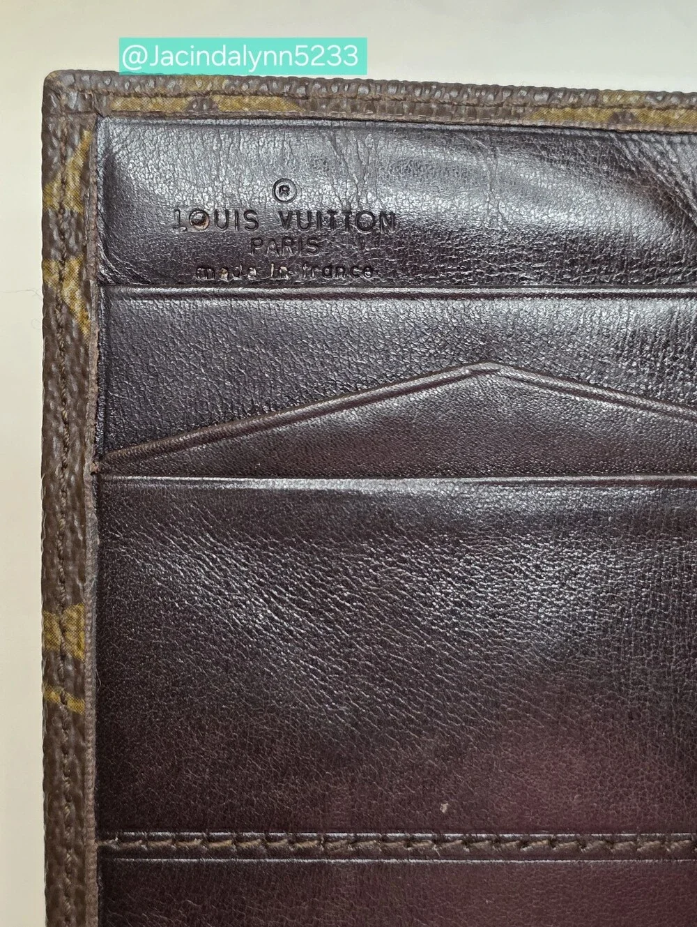 Louis Vuitton Wallet Brown Signature LV Monogram Vintage Elise Compact Card Case